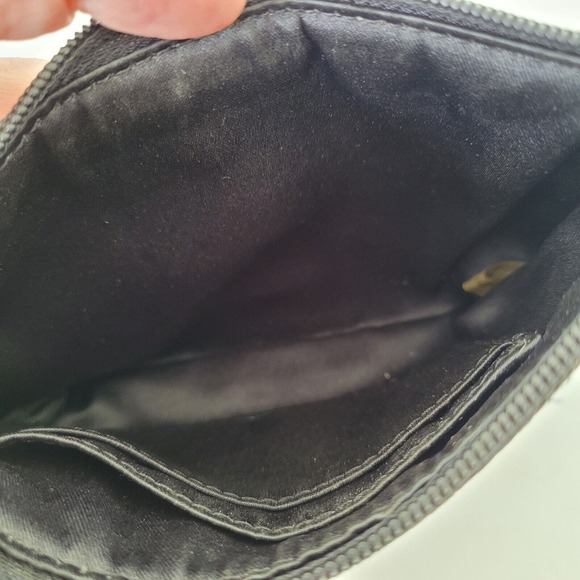 Coach Corner Wristlet Wallet Black Pouch Small Soft Logo Canvas 6x4 Signature - Picture 7 of 9
